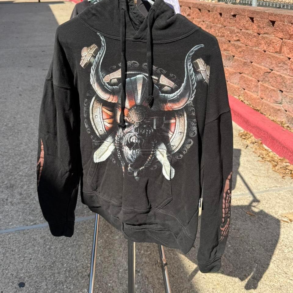 Black Red Viking Hoodie 4591 5