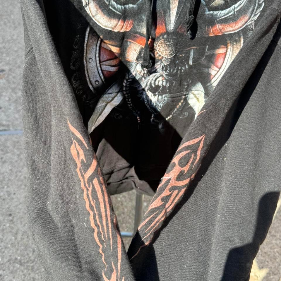 Black Red Viking Hoodie 4591 3