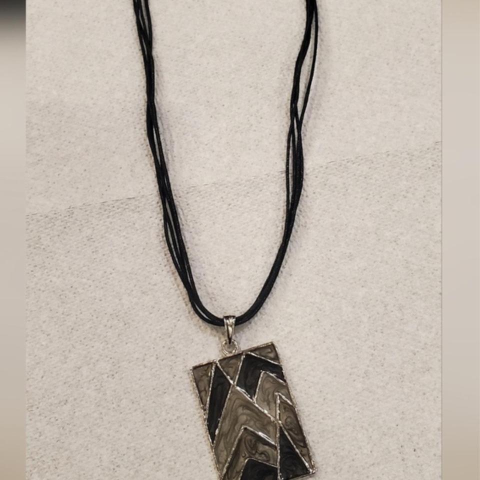 Black Cord Earring And Pendant D93d 8