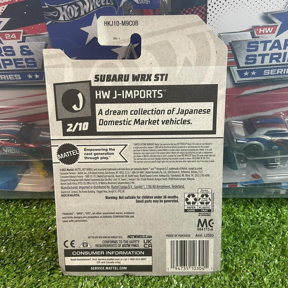 Hot Wheels Blue Subaru Wrx Ea5d 2