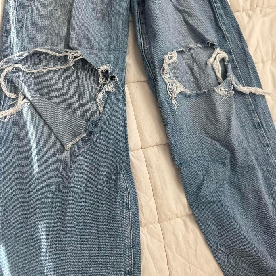 Garage Distressed Denim Mom Jeans 4