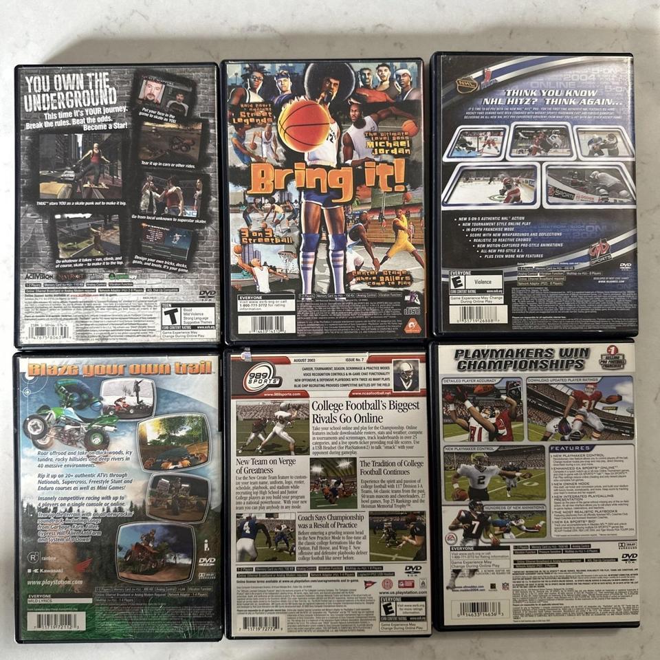 Lot Of 6 Ps2 Playstation D03f 2