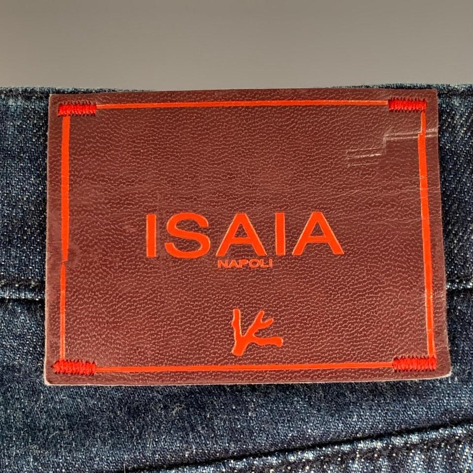 Isaia Size 32 Blue Cotton 4
