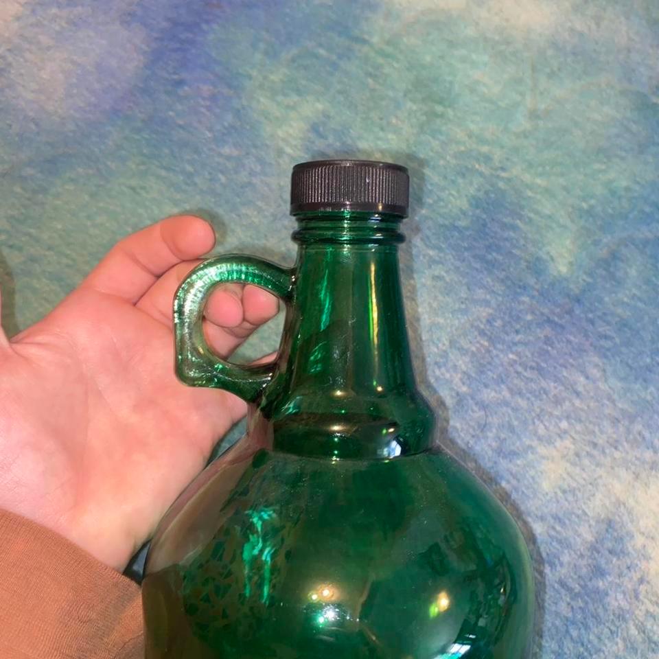 Green Glass Jug With Handle 0d23 2