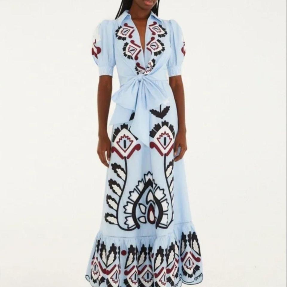 Farm Rio Blue Artisanal Embroidered 6689