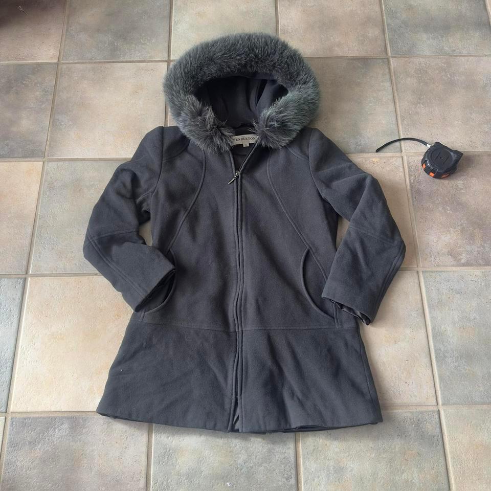 Pendleton Womens Wool Coat Grey 4216