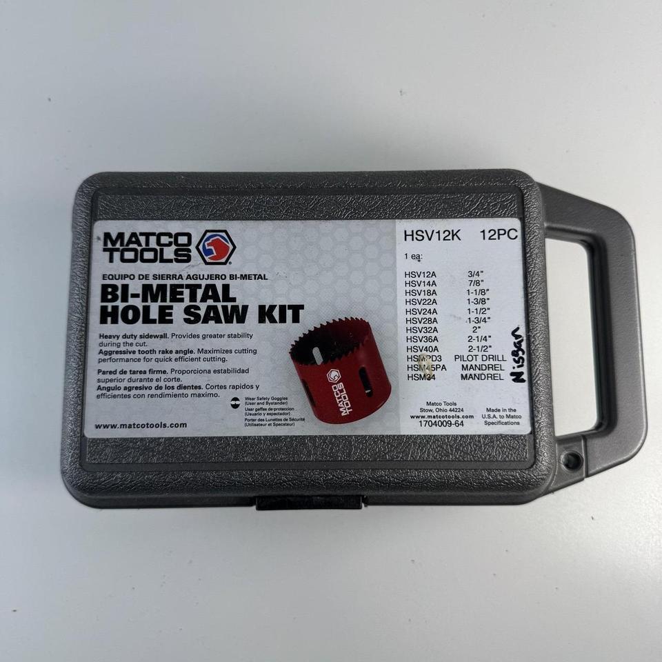 Matco Tools Hsv12k Bi Metal Hole 1093