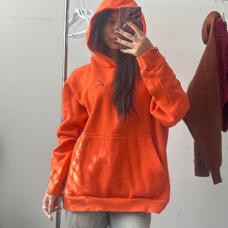 Orange Jordan Hoodie With Embroidered 0e9b