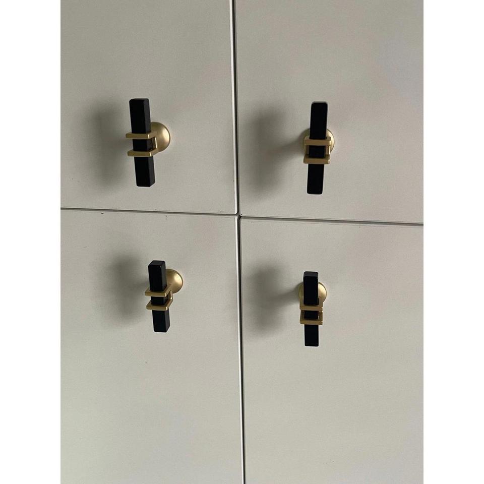 6 Black And Gold Cabinet