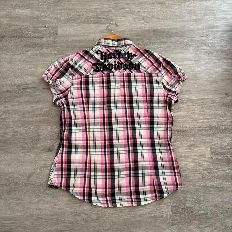 2000s Harley Davidson Button Down C967 3