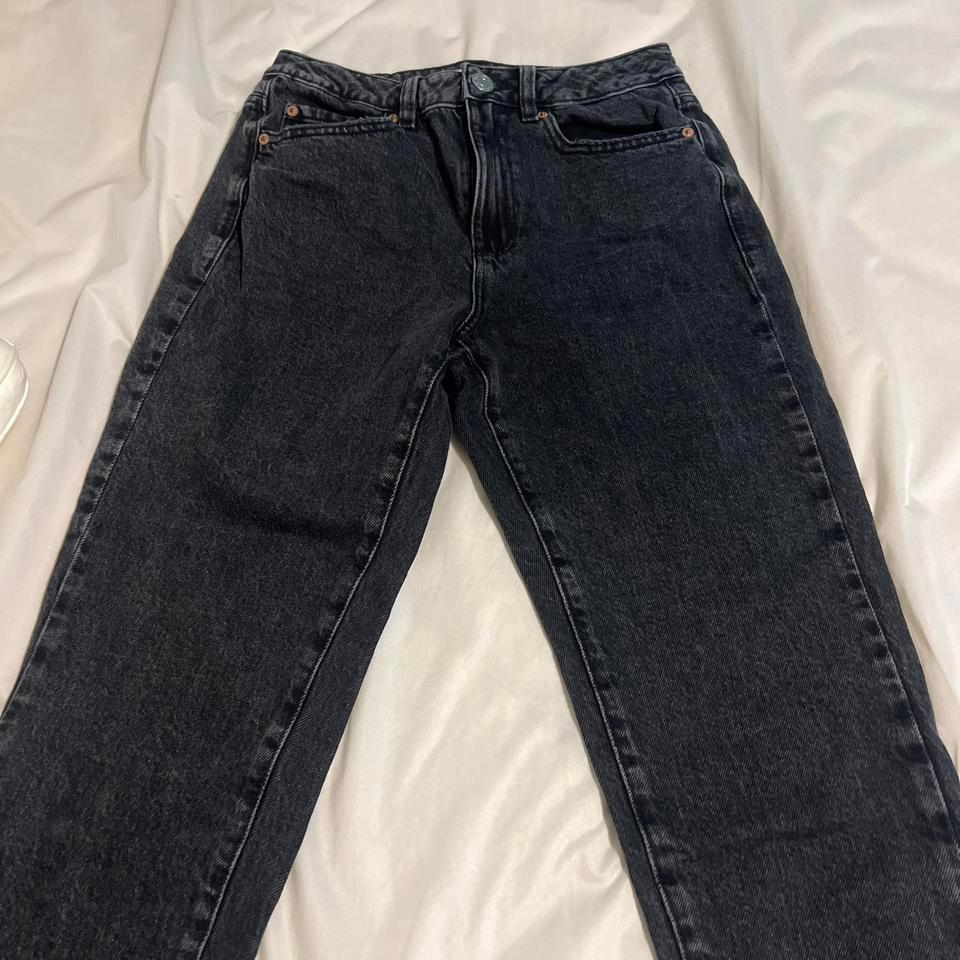 Black Denim High Waisted Mom Jeans 4283