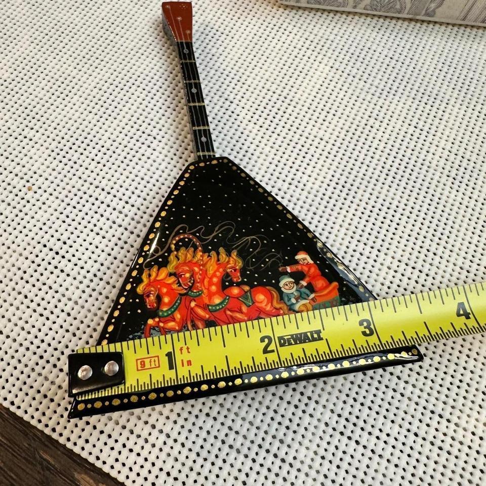 Vintage Rare Handpainted Handmade Balalaika 7482 8