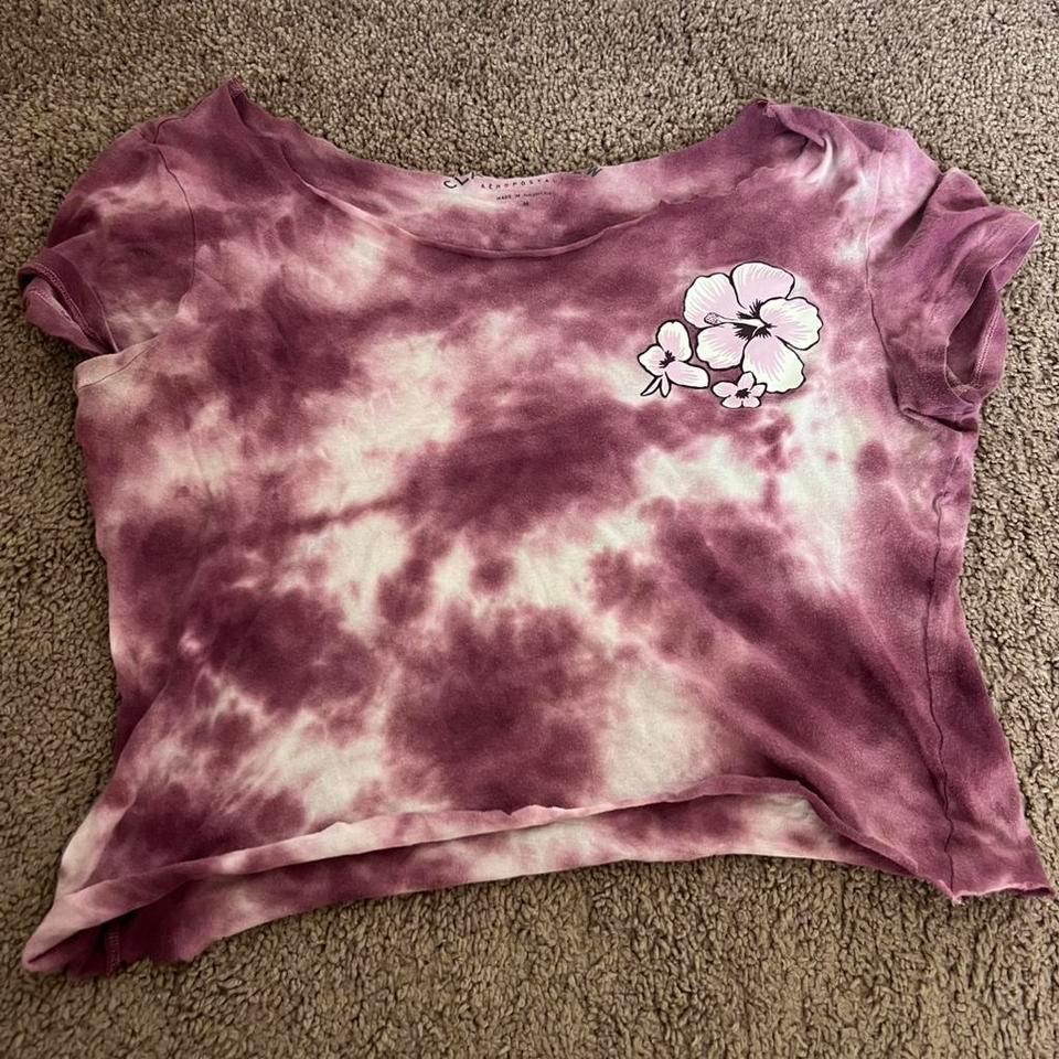 Aeropostale Purple Tie Dye Crop Top 56a7