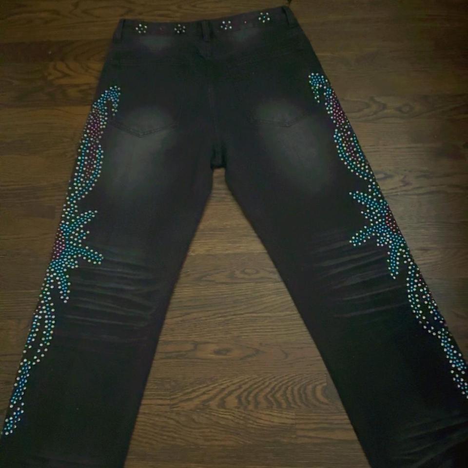 Vale Black Studded Jeans With 34d9 4