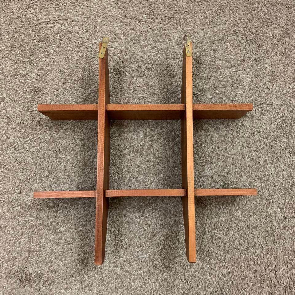 Vintage Mcm Wooden Scalloped Wall 6116 6