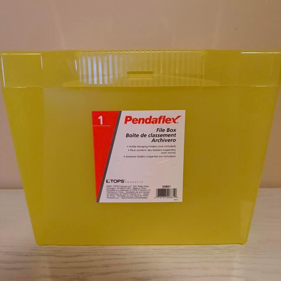 Yellow Pendaflex File Box Filebox 445f