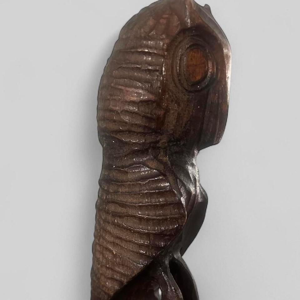 Hand Carved Solid Wood Owl 0167 4