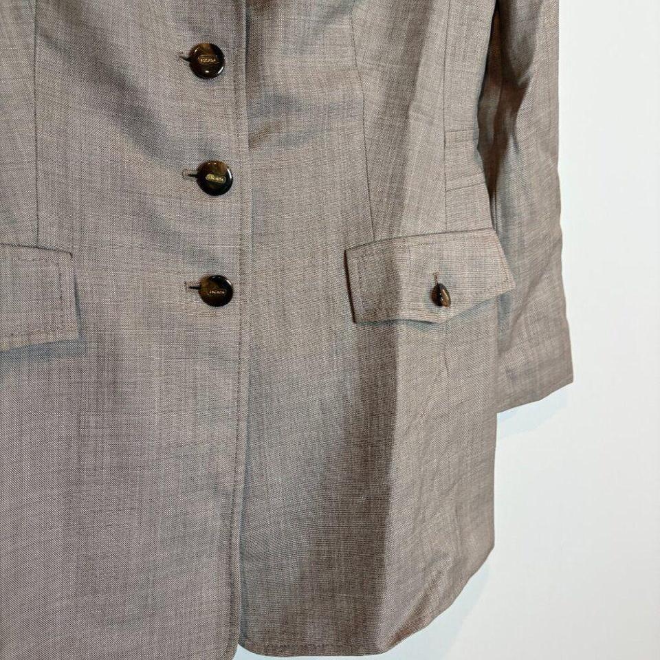 Escada Brown Tan Wool Blazer E272 2