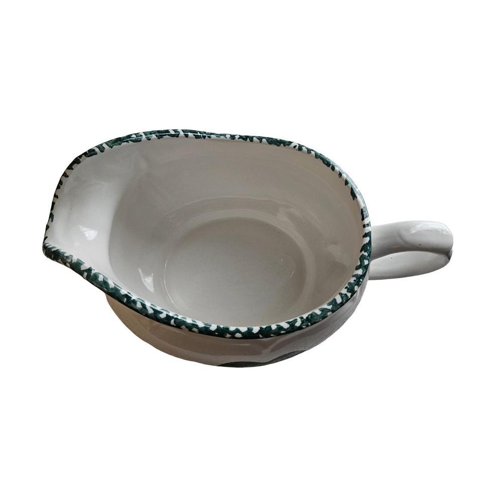 Vintage Green And White Ceramic 3e01 2