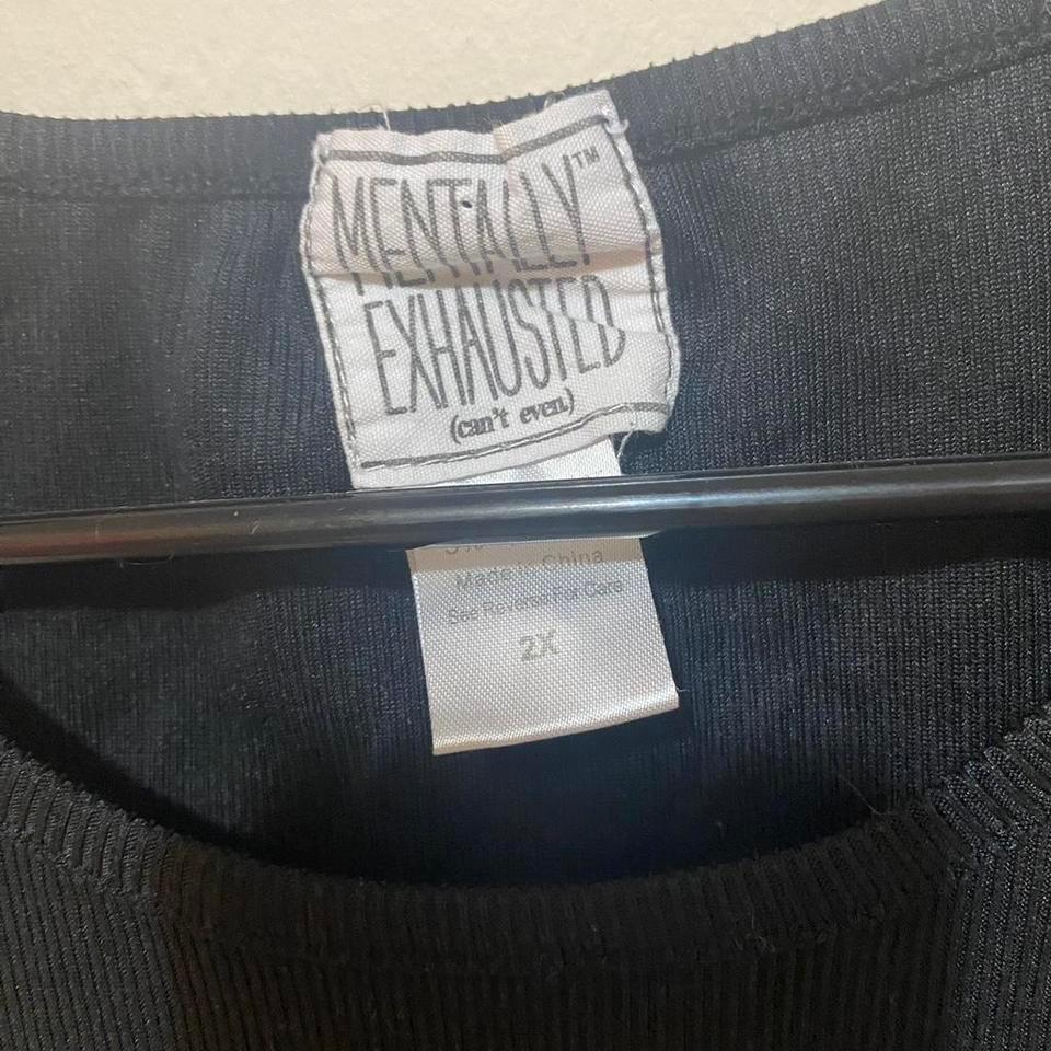 Mentally Exhausted Black Tank Top B824 2