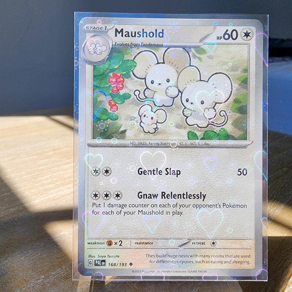 Maushold Pokemon Card Heart Sleeve Af55