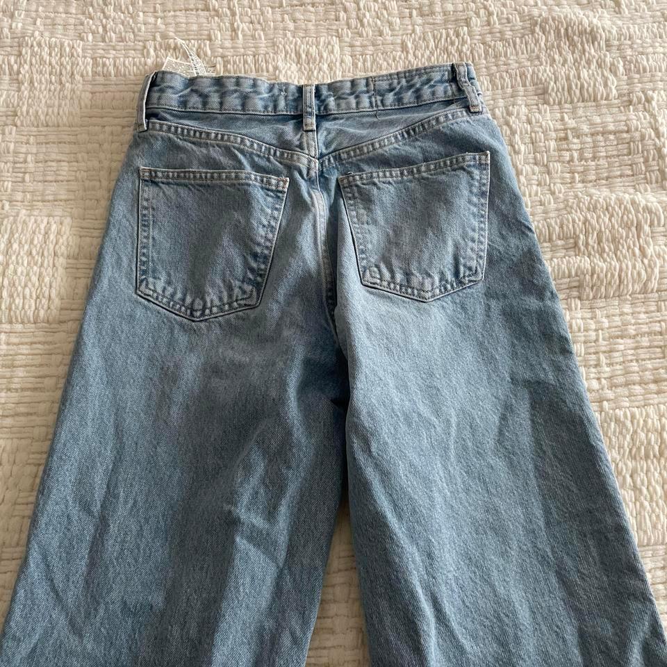 Zara High Waisted Wide Leg Full Length Denim Cad0 3