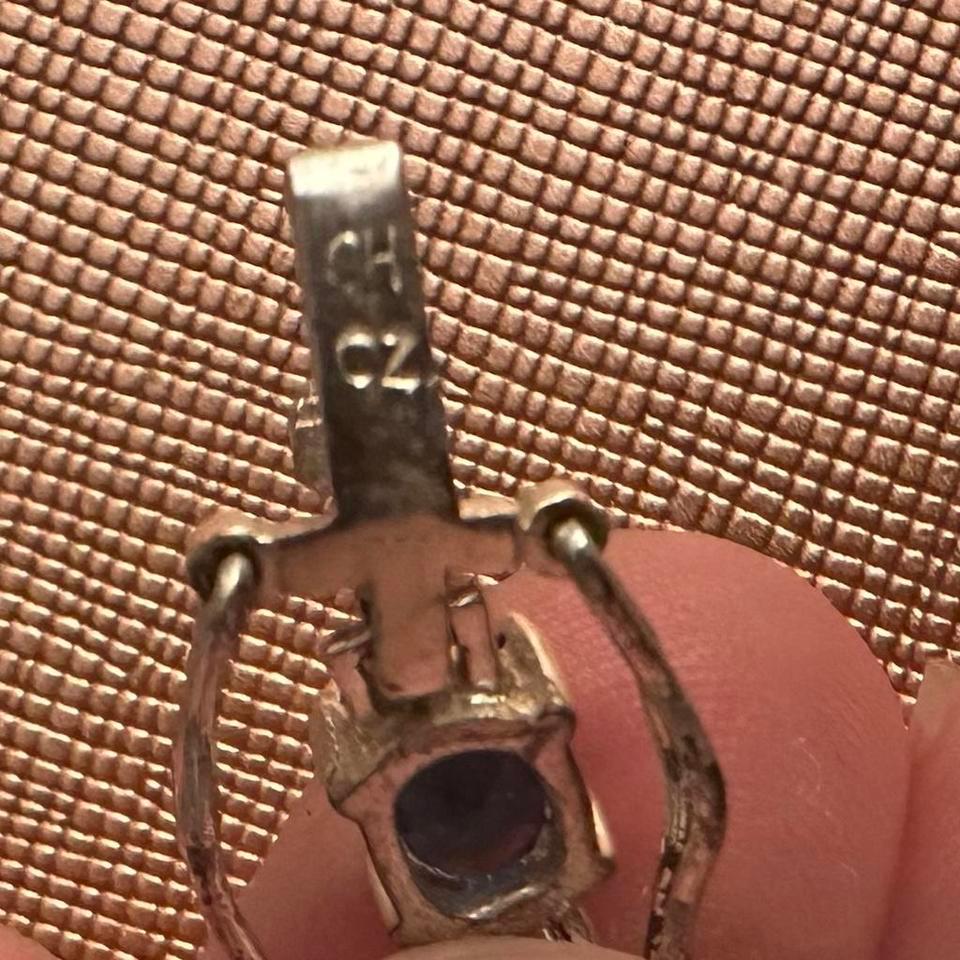 Silver Blue Sapphire And Diamond 7049 4