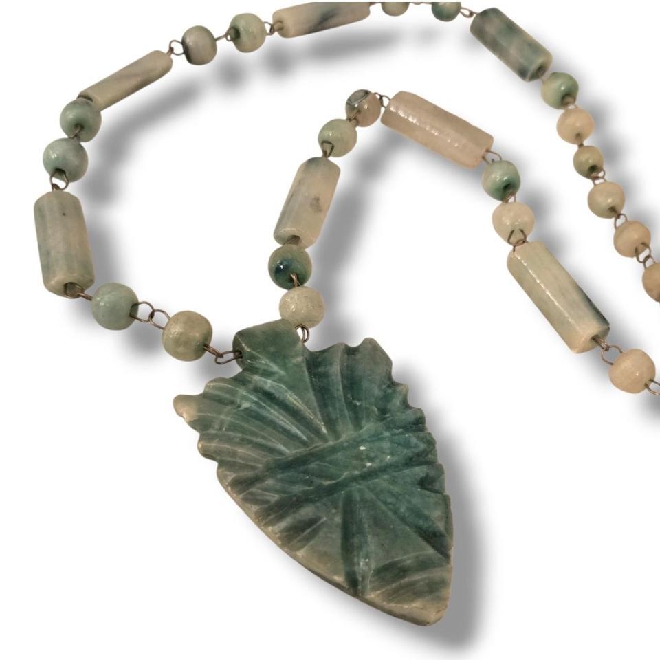 Vintage Art Deco Carved Necklace
