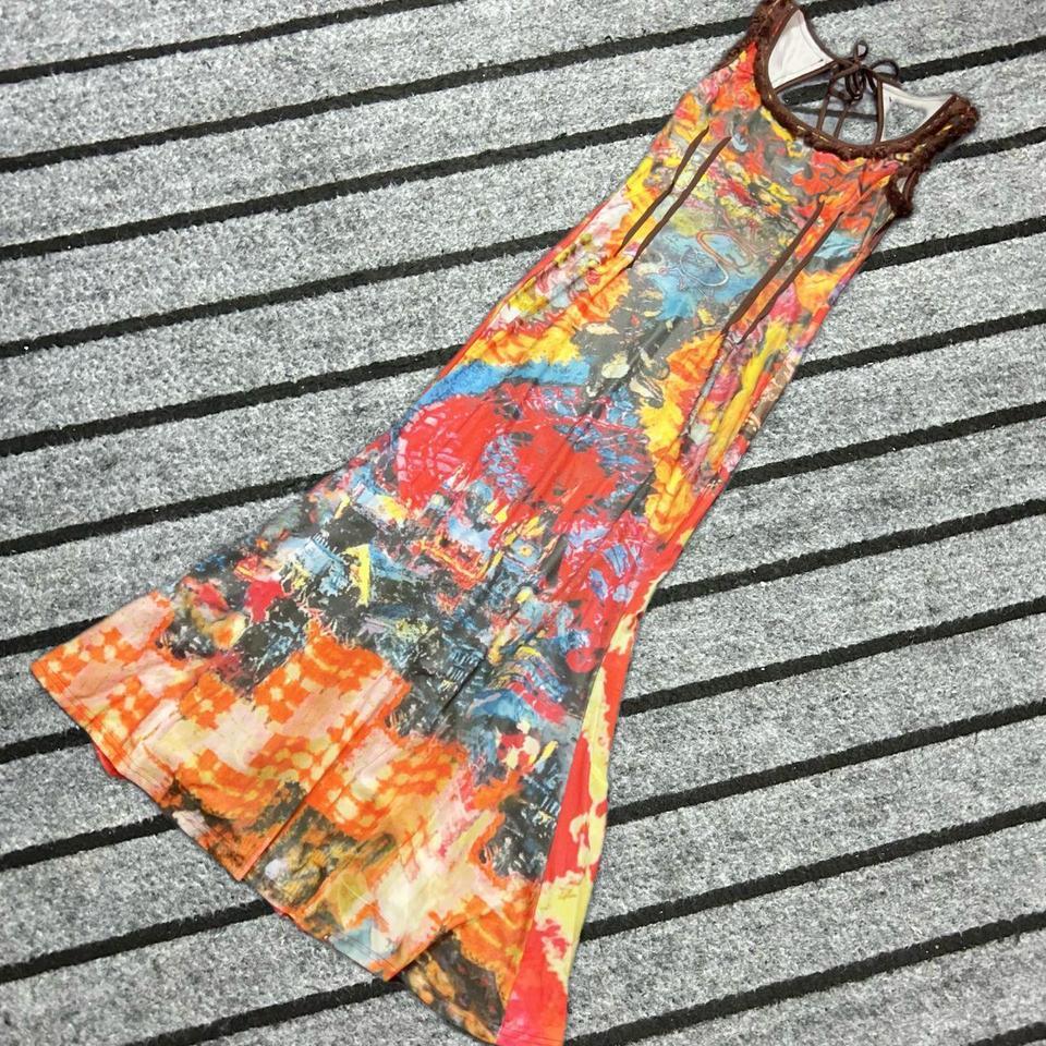 Y2k Printed Dress Grunge Dresswomens 4e80 6