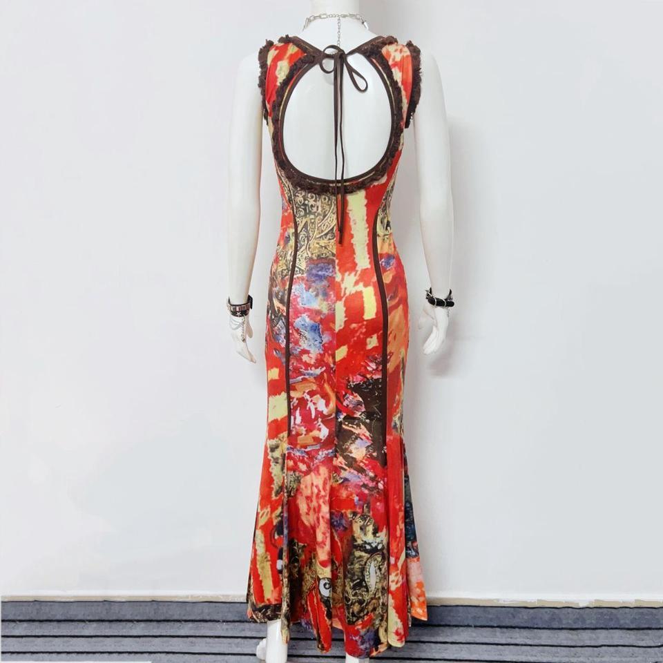 Y2k Printed Dress Grunge Dresswomens 4e80 4