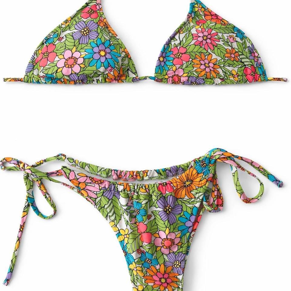 Multicoloured Floral Bikini Set Summer 4c96