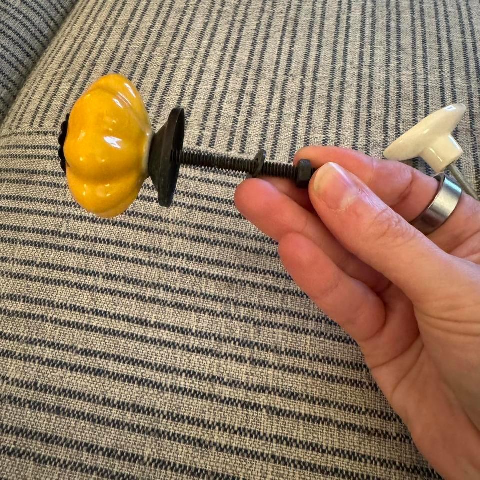 Yellow Ceramic Cabinet Knob Purchased 2