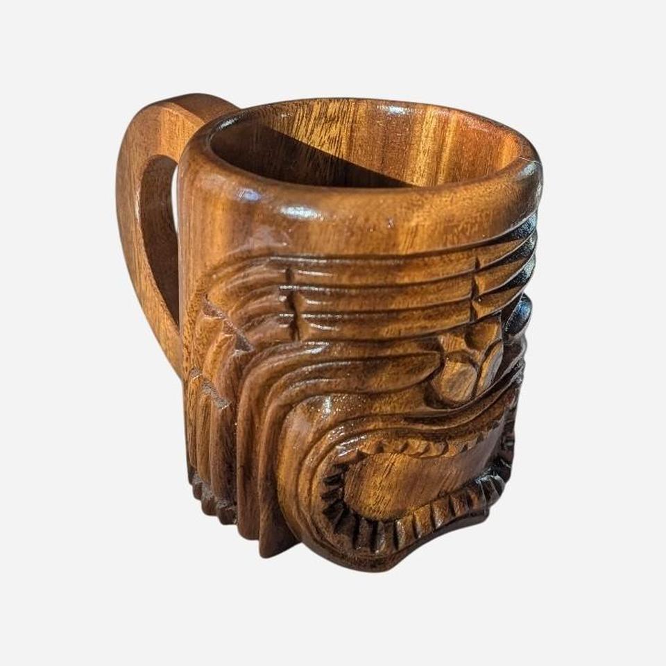 Vintage Monkeypod Wooden Hand Carved Tiki