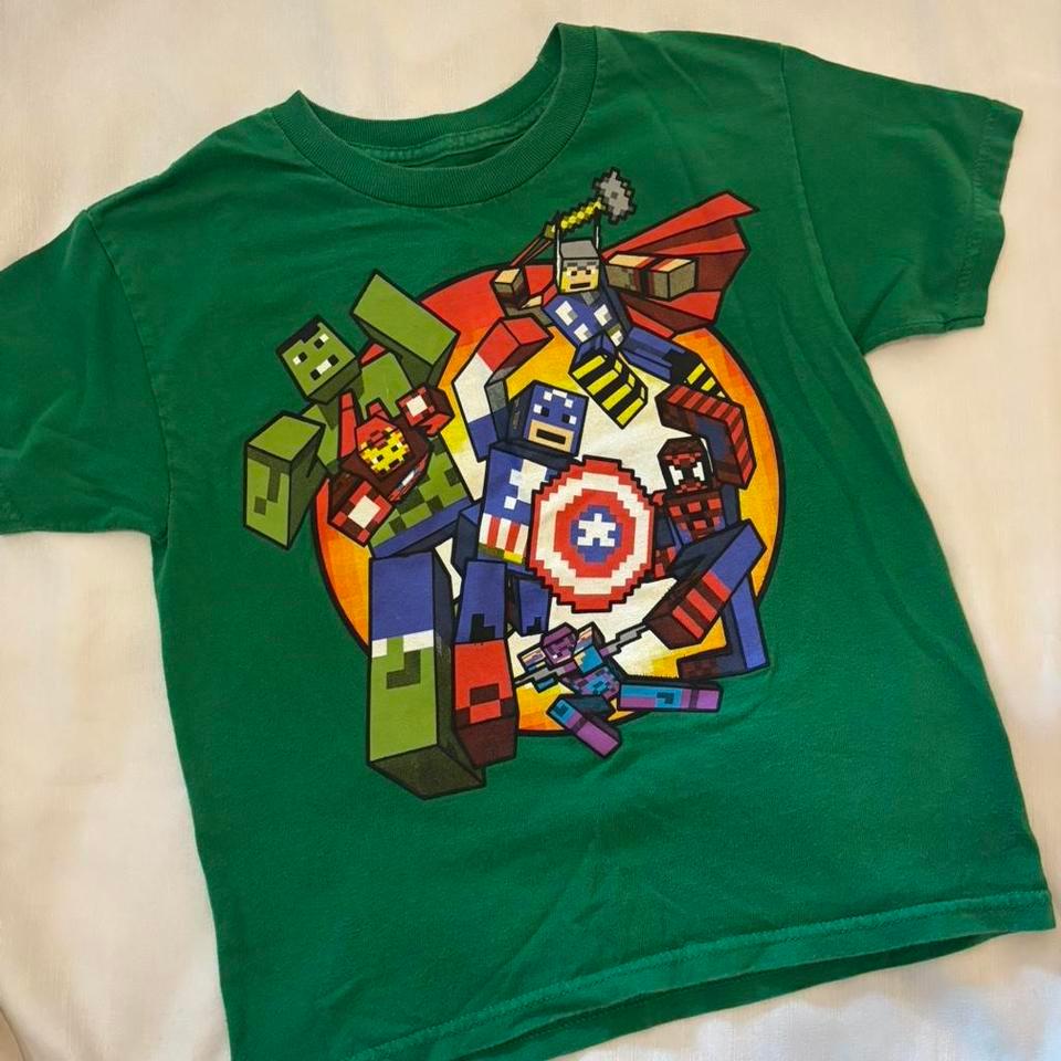 Kids Marvel Minecraft Green T Shirt F2cd