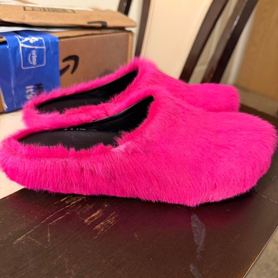 Marni Pink Slides Loungewear Furry Df6a 3