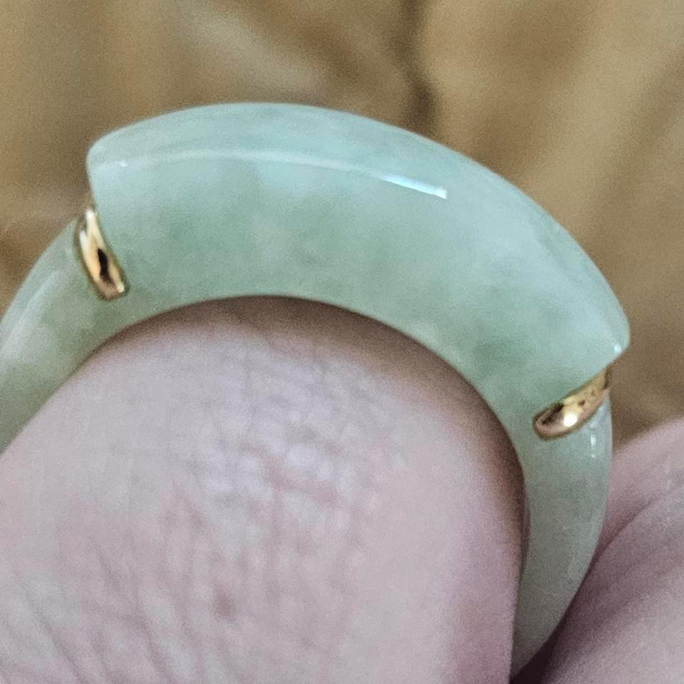 Authentic Jade Ring With 14k 53d7 3
