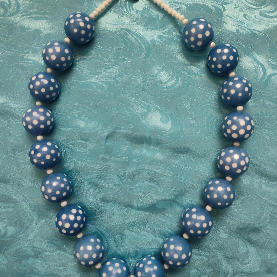 Huge Blue And White Polka