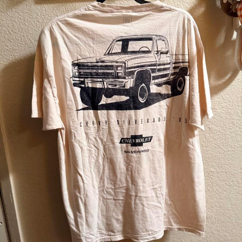 Chevrolet Silverado White T Shirt 85 Ccfe