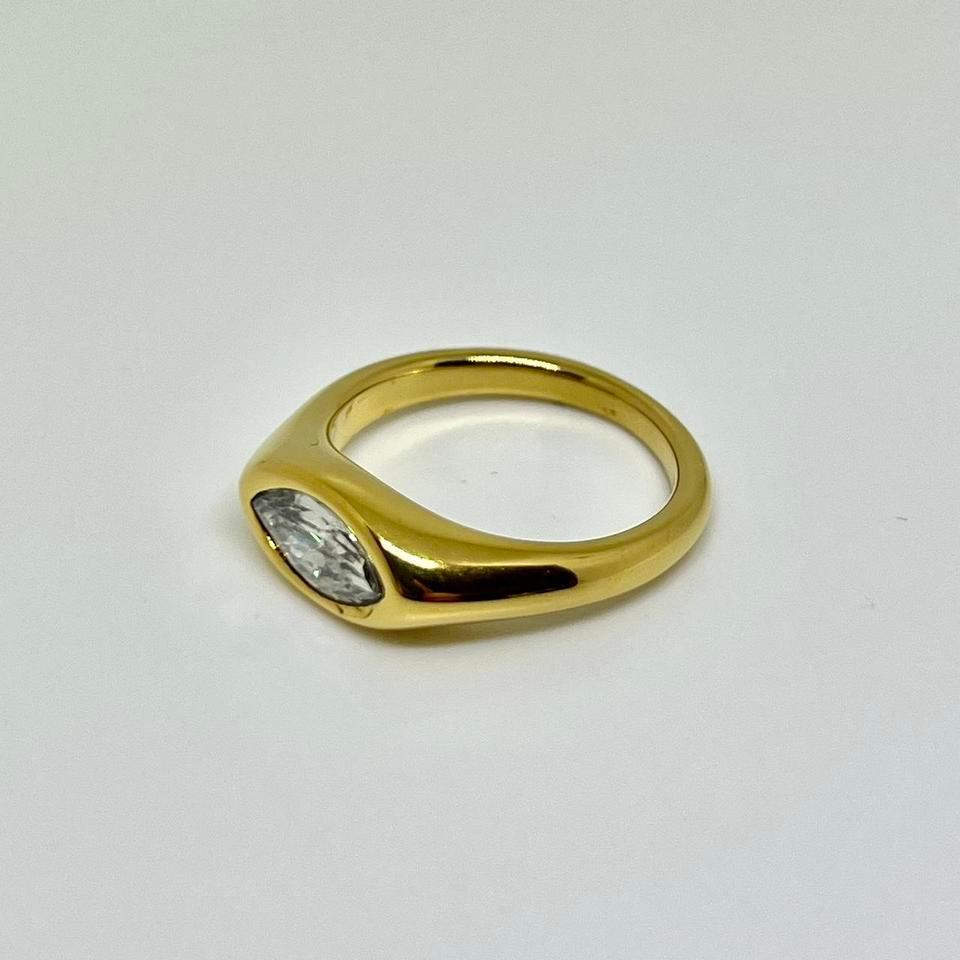 Y2k Gold Diamond Stackable Band F195