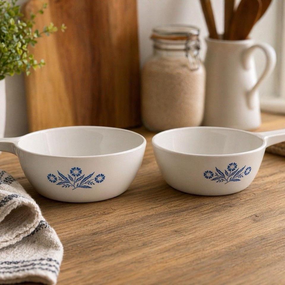 Vintage Corningware Blue Cornflower Saucepan 23ad 2