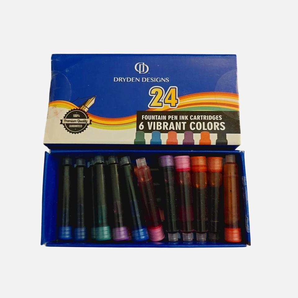 24 Fountain Pen Ink Cartridges 209b