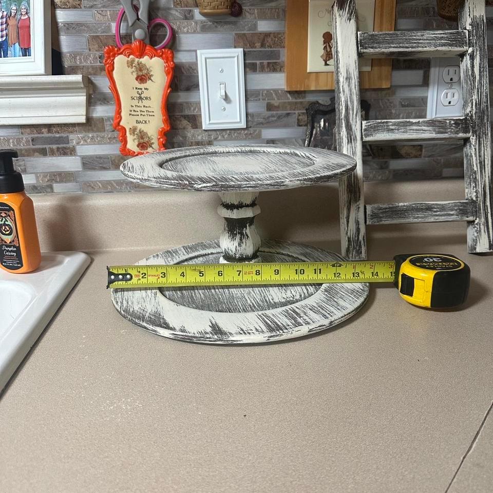 Wooden Two Tiers Stand And 2
