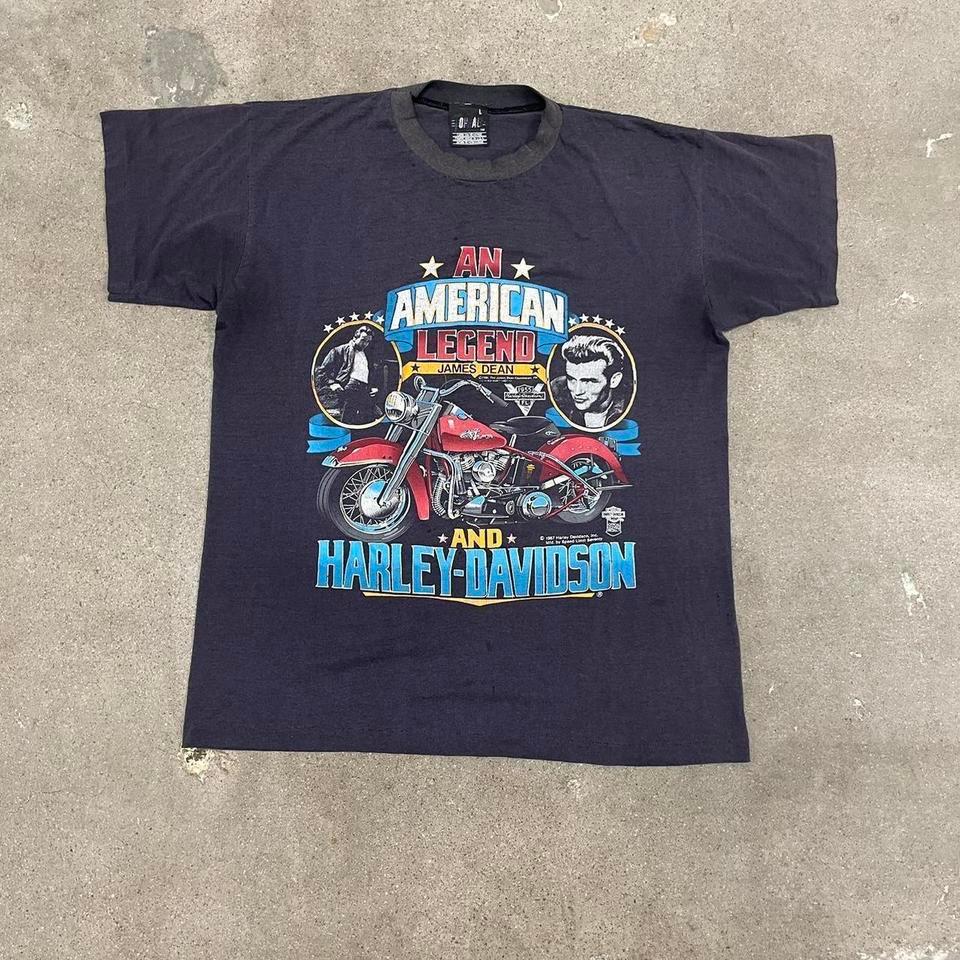 Vintage 80s James Dean Harley 5fdb