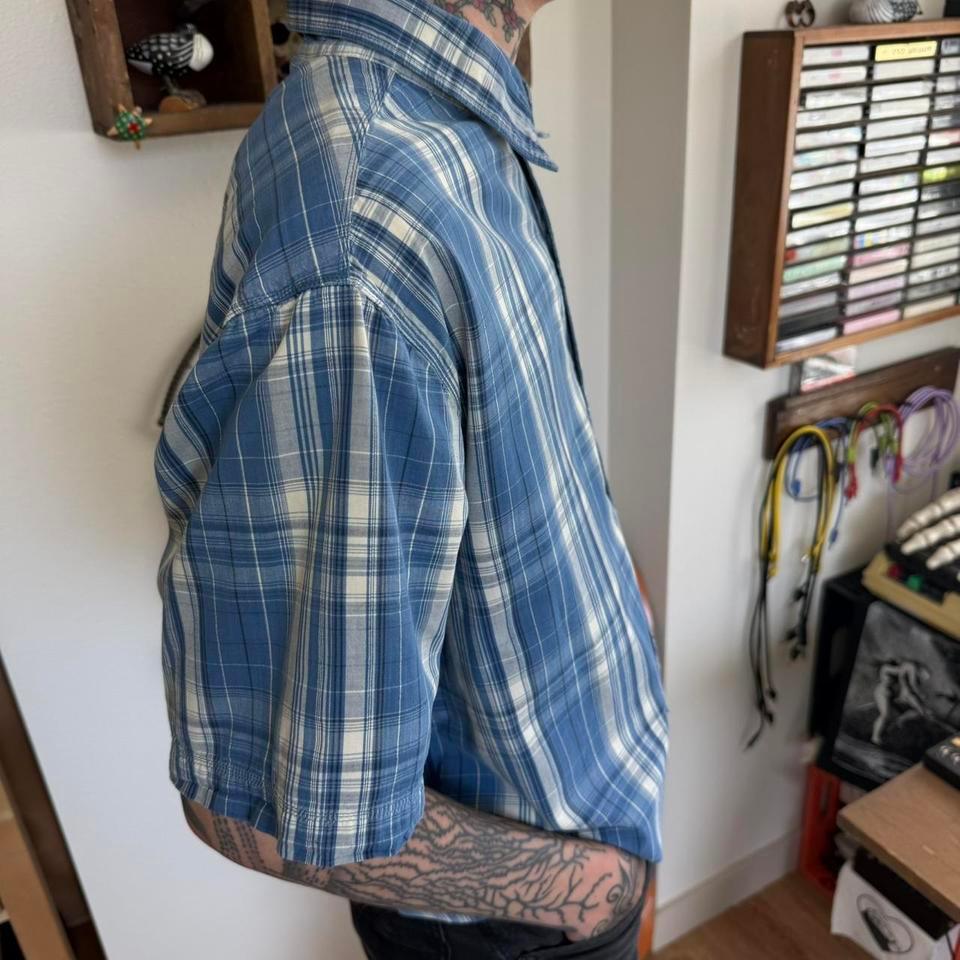 Vintage 90s 2000s Cropped Plaid 0cd5 3