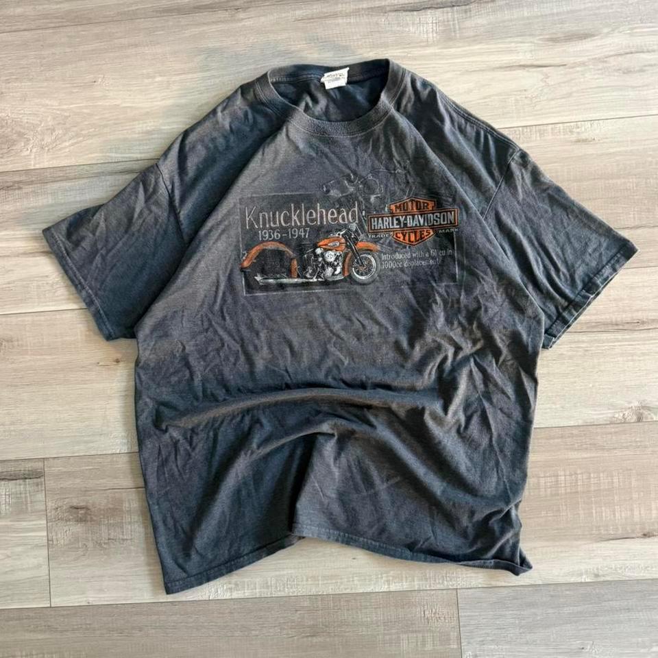 Harley Davidson Knucklehead Gray T Shirt A023