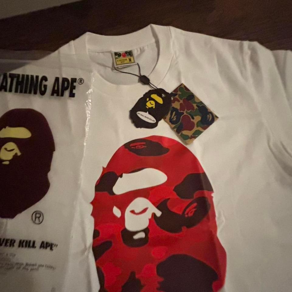 Bape White Red Camo Tee 1fff 2
