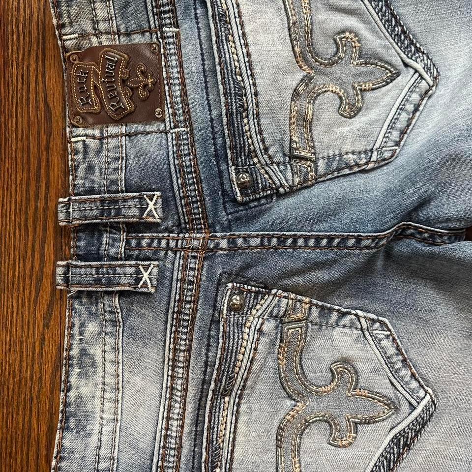 Rock Revival Blue Denim Jeans 7efc 4