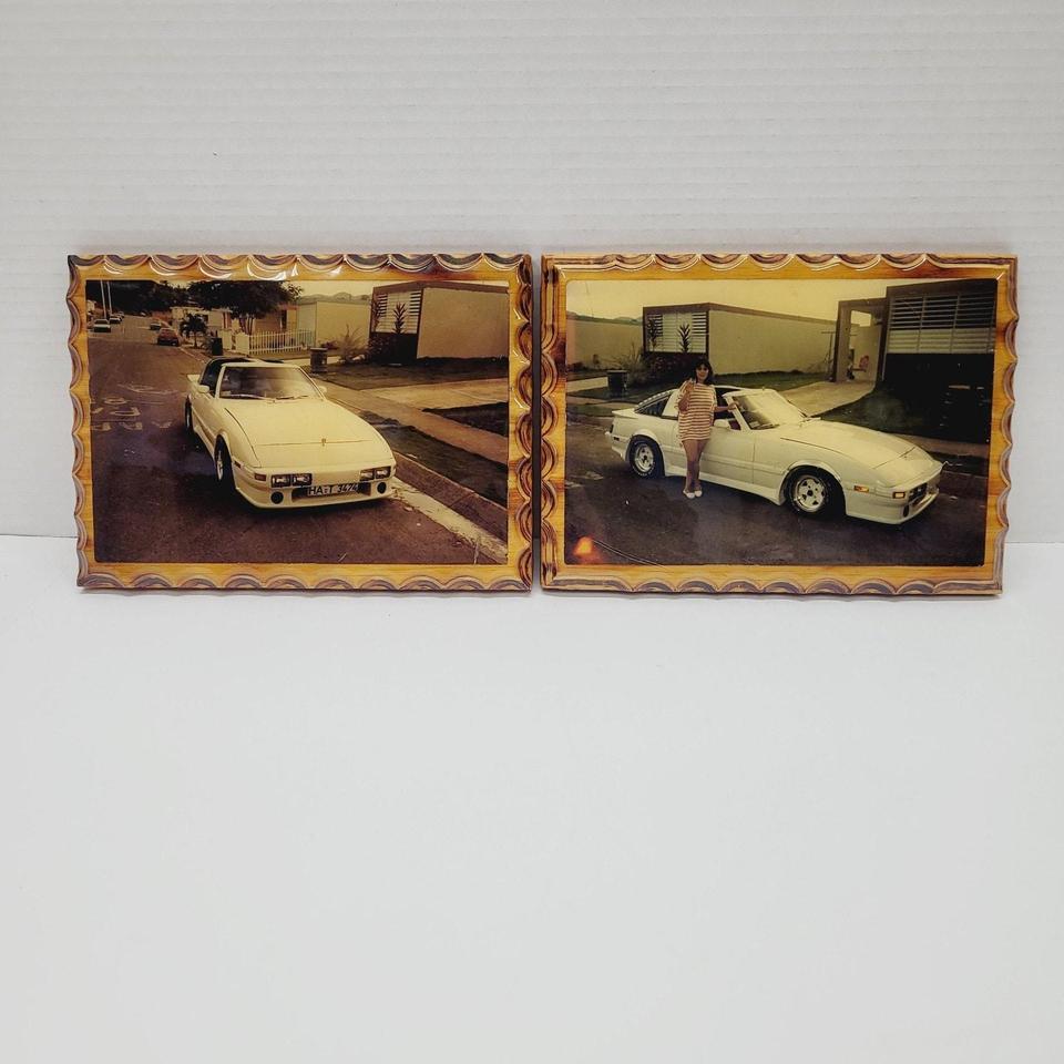 1980s Vintage Resin Lacquered Wood