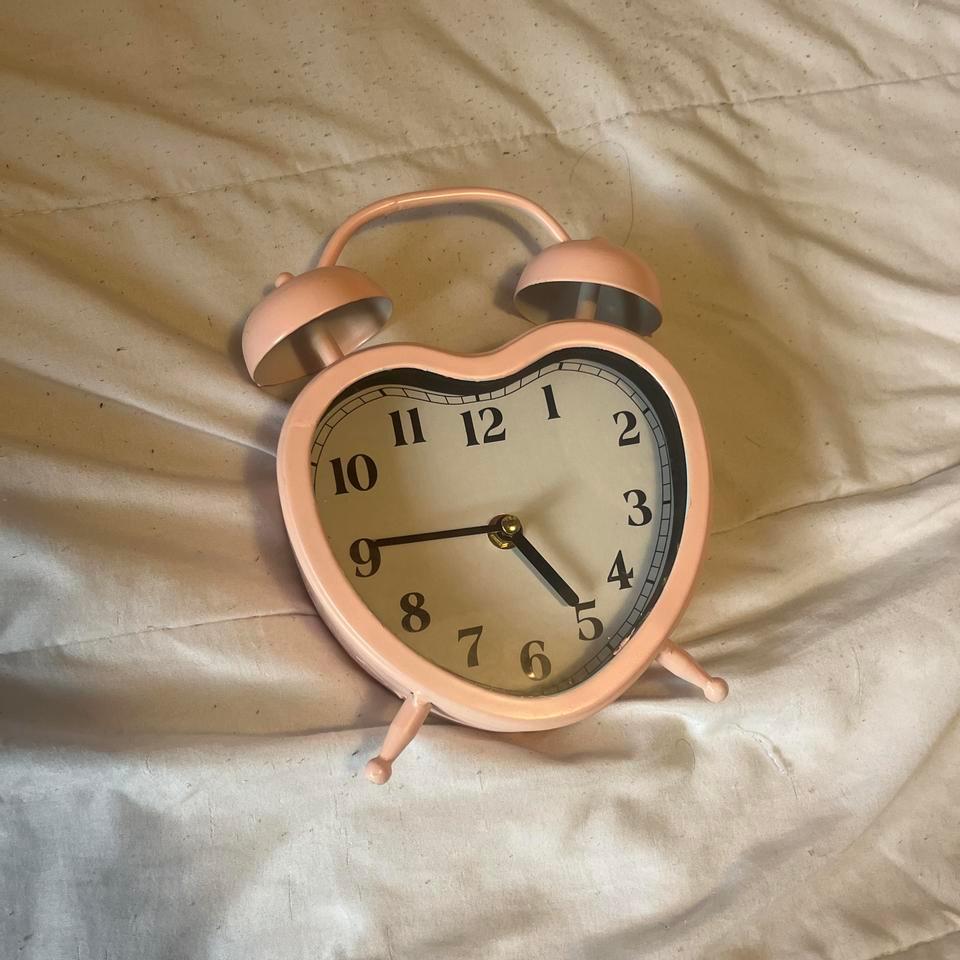 Pink Heart Shaped Alarm Clock 62cb