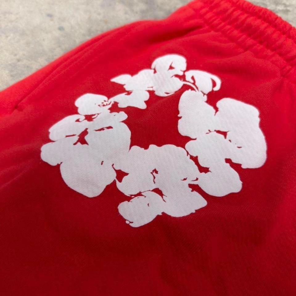 Xl Red Denim Sweatpants Fast 201b 4